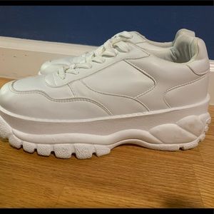 Asos white platform sneakers